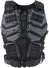 N\C Clothing Airsoft Paintball Adjustable Tactical Vest, CS Field Outdoor Combat Training Tactical Armor Vest Military Uniform With Pocket Board Chest Protector Vest