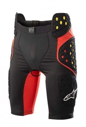 Whybee Protective Clothing Alpine Stars 2019 Mens BIONIC PRO SHORTS - (Black Red) - L (34-36 Inch Waist)