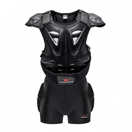 YAALO Protective Clothing Children Riding Armor Pants Bicycle Motorcycle Armor Vest Back Protector Chest Protector, Protective Gear-Black-S
