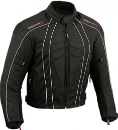 GearX Protective Clothing Dry-Lite Motorbike Jacket Waterproof Protection, 3XL, Black