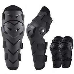 DXDUI Knee Pads Elbow Brace Motocross Knee Guard Protector Cycling Kneepads Comfort with Adjustable Safety Protection for Adult Men Racing 4 Pieces,Black