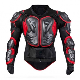 HFJLL Protective Clothing HFJLL Motocross Protective Armor Hard Shell Protective Clothing Impact Protective Armor Top, red, XL