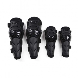 LNLW Protective Clothing LNLW Adult Knee Shin Guard Dirt Bike Motorcycle Body Armor Motocross Cycling Elbow and Pads Protector Armors Set for Riding Skating-4pcs (Color : Black)