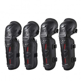 Walmeck 4PCs Cycling Knee Brace and Elbow Guards Bicycle MTB Bike Motorcycle Riding Knee Support Protective Pads Guards Outdoor Sports Cycling Knee Protector Gear