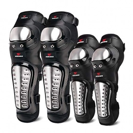 WAY-KE Protective Clothing WAY-KE Adult Elbow Pads Kneepads Sets Stainless Steel Off-Road Sports Protective Equipment for Mountain Bike And Motorcycle Riding Downhill Skiing And Other Sports
