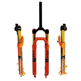 SJHFG Ersatzteiles 27, 5 / 29in MTB Fahrrad Fahrradgabel, Öl- Und Gasgabel Öldrucksperre Einzelkammer für Scheibenbremsen Matte Farbe (Color : Orange a, Size : 27.5inch)