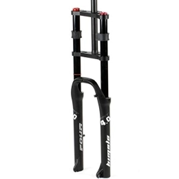MZPWJD Ersatzteiles BMX E-Bike Federgabel 26x4.0 Zoll Fahrradgabel Fette Gabeln MTB / ATV Luft Scheibenbremse Dämpfungseinstellung 160mm Federweg QR (Color : Black, Size : 26in)
