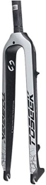 MGE Ersatzteiles Federgabel, 26inch Full Carbon Starre 3K Faser MTB Bike Scheibenbremse Vorderradgabel 1-1 / 8' (28, 6 mm) 29inch Weiß (Color : A, Size : 26 inch)