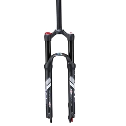 HIMALO Mountainbike Gabeln HIMALO Mountain Bike Federgabel 26 / 27.5 / 29 Zoll MTB Doppelt Luftdruck Gabels 110mm Federweg 1-1 / 8 Scheibenbremse QR 9mm Erwachsene Gabeln (Color : Black, Size : 26inch)