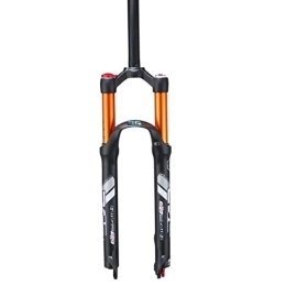 HIMALO Mountain Bike Federgabel 26/27.5/29 Zoll MTB Doppelt Luftdruck Gabels 110mm Federweg 1-1/8 Scheibenbremse QR 9mm Erwachsene Gabeln (Color : Gold, Size : 29inch)