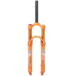 HSQMA Ersatzteiles HSQMA MTB Federgabel 26 / 27.5 / 29 Zoll Mountain Bike Doppelt Luftdruck Gabels 1-1 / 8 Scheibenbremse 110mm Federweg Mit Dämpfung QR 9mm Erwachsene Gabeln Unisex (Color : Orange, Size : 26inch)