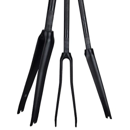 LILYY Accessories for BALUGO Vollcarbon 700C Rennrad Gabel 28,6 mm 100 * 390 mm Ultraleichte Scheibenbremsgabel Langlebiges Fahrradzubehör Durable (Color : Black Matte)