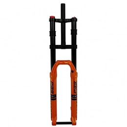 M-YN Ersatzteiles M-YN Fahrrad Federgabel, Fahrrad-Gabel 27.5" 29" und 1 1 / 8" - Triple Federgabel Doppel Schulter- Gas MTB Vorderradgabeln (Color : Black+orange, Size : 27.5 inch)