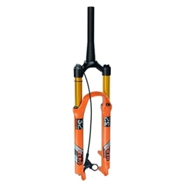 QHIYRZE Ersatzteiles Mountainbike Luft Federgabeln 26 / 27.5 / 29 MTB-Gabel Federweg 120mm Luftgabel 1-1 / 8'' Gerades / konisches Rohr Fahrrad-Vorderradgabel Scheibenbremse Remote Lockout 9mm QR ( Color : Orange Tapered , Size :