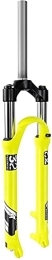 QDY Ersatzteiles QDY -Fahrrad MTB Air Fork 26 27, 5 29 Zoll 105 Travel Straight Tube, Manual Lock Mountainbike Gabel QR 9Mm 1-1 / 8" Scheibenbremse Mountainbike Gabel, 1 Yellow, 26 inch