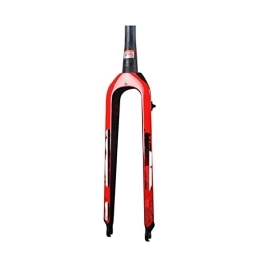 SHENYI Ersatzteiles SHENYI Carbon-Faser-Fahrradgabel Ultralight Mountain Bike Fork 26 27, 5 29 Zoll Tapered Tube MTB Fork Fit Disc Brake Bike Part (Color : 27.5er-Glossy-Red)