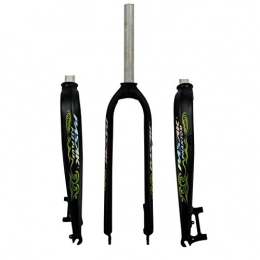  Mountainbike Gabeln Starrgabeln MTB Frosted, Ultraleichte Aluminium-Legierung 26 / 29inch Gabel Fahrradzubehör für Unterstützung hydraulische Scheibenbremse, Green-26 inch