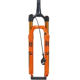UPPVTE Ersatzteiles UPPVTE 27, 5 / 29inch MTB Fahrrad Luft Vorderrad Gabel, 120mm Federweg Mountainbike Federgabeln Rebound-Anpassung 1-1 / 2" 9mm Schnellspanner Fahrradgabeln (Color : Orange, Size : 27.5inch)
