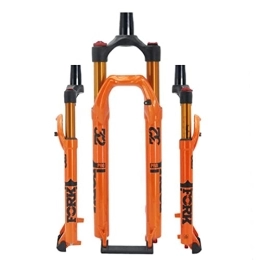 UPPVTE Ersatzteiles UPPVTE Rebound Anpassung Fahrrad Gabel MTB, 27.5 / 29" Fahrrad Stoßdämpfer Gabeln Hub 120mm 1-1 / 2" Scheibenbremse Luftgabel Fahrradgabeln (Color : Orange, Size : 27.5inch)