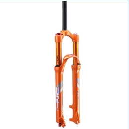 TOMYEUS Mountainbike Gabeln VPPV 26 Zoll MTB Luftgabel, Stoßdämpfer Rebound Adjust Suspension Fernbedienung Mit Dämpfungseinstellung Federweg 120mm (Farbe : Orange, Size : 27.5inch)