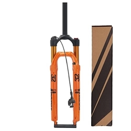 VPPV Mountainbike Gabeln VPPV MTB Fahrrad Federgabel 27, 5 29 Zoll, Magnesiumlegierung 1-1 / 8 ” Gerades Rohr Fernbedienung Fahrrad-Vordergabeln 120mm (Farbe : Orange, Size : 27.5 inch)