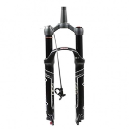 WJC Ersatzteiles WJC Suspension Mountain Bike Gabel 26 27.5 29 Zoll-Aluminiumlegierung-Fahrrad-Vorderradgabel Fahrradluft Stoßdämpfer MTB Lockout Federweg: 120mm (Color : Black Conical Tube, Size : 26inch)