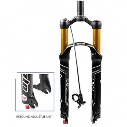 WJC Mountainbike Gabeln WJC Suspension Mountain Bike Gabel 26 27.5 29 Zoll-Aluminiumlegierung-Fahrrad-Vorderradgabel Fahrradluft Stoßdämpfer MTB Lockout Federweg: 120mm (Color : Gold Straight Tube, Size : 26inch)