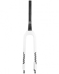 WXX Ersatzteiles WXX Super Light Carbon-Faser-Fahrrad-Vordergabel 26 / 27.5" Mountain Bike Gabel Scheibenbremse Bike Hartgabel durch Shaft 100 mm, Wei, 27.5 inch