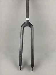 XIAOMEI Ersatzteiles XIAOMEI Mountainbikegabeln für Mountainbikes, 26 / 27, 5 / 29er Carbon, starre Scheibenbremse, gerades Rohr, Gabel, 26 cm, Schwarz