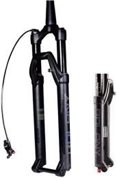 ZECHAO Ersatzteiles ZECHAO 27, 5 29-Zoll-Fahrradfederung Gabeln, durch 15 mm verjüngte 1-1 / 2 "Luft MTB Fahrradgabel Rückprall einstellen Sie die 100 -mm -Scheibenbremse EIN. Fahrrad Federgabel (Color : Tapered Remote, S