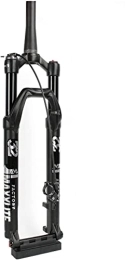 ZECHAO Ersatzteiles ZECHAO MTB Fahrradfederung Gabeln 26 27, 5 29in, durch 15 mm Scheibenbremsbremsdämpfung Abprallereinstellung Air Bike Gabel 1-1 / 2 "Reise 100 mm Fahrrad Federgabel (Color : Black, Size : 26 inch)