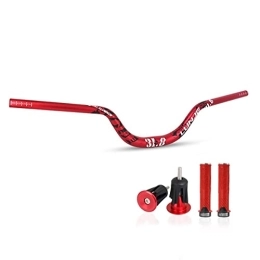 DFNBVDRR Ersatzteiles DFNBVDRR Mountainbike-Lenker 31, 8mm*720 / 780mm Rise 90mm Aluminium-Legierung Cross-Country / MTB-Lenker Mit Fahrradgriffen Und Lenkerendstopfen (Color : Red, Size : 780mm)