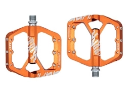 Pozzobon Ersatzteiles 9 / 16 Zoll Flat Fahrrad Pedale, CNC Aluminiumlegierung Plattform Pedale Ultra-Light MTB BMX Rennrad Trekking Anti-Rutschpedale Mountainbike Pedale AK47 (Energisch Orange)