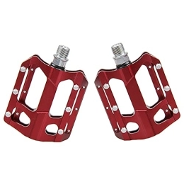 Aanlun Ersatzteiles Aanlun Bike Pedal with 4 Specifications and Accessories Universal Single Sided Cleats Suitable for Mountain Bikes and Folding Bikes, Red (Color : Red)