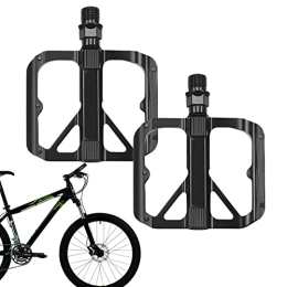 Aferzov Ersatzteiles Aferzov 5 Pcs Pedale für Fahrräder - Universelles leichtes Plattformpedal aus Aluminiumlegierung 9 / 16 | Fahrradpedal mit breiter Plattform für Rennrad-Mountainbikes, schwarz