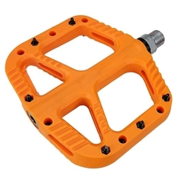 AILOVA Ersatzteiles AILOVA Fahrradpedal, Mountainbike-Pedal aus Aluminiumlegierung mit DREI Lagern, Kufen aus Nylon-Kohlefaser (Orange)