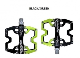 BGGPX Mountainbike-Pedales Aluminiumlegierung CNC-Licht Radfahren BMX Pedale MTB Mountainbike Pedale 360 ​​G / Pair 6 Farben Optional MTB Fahrrad-Pedal (Color : Black and Green)