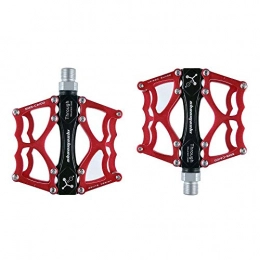 A/N Mountainbike-Pedales Anmy Fahrradpedale Mountain Bike Pedal Palin Pedal Aluminium-Legierung Pedal Mehrfarben Optional Fahrradlager Fußpedal (Color : Red, Size : One Size)
