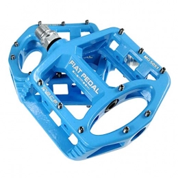 ASKLKD Ersatzteiles ASKLKD Fahrradpedale CNC Aluminiumlegierung Antirutsch 3 Lager Ultralight Cycling 9 / 16 Zoll for BMX MTB Bike Etc 1 Paar Fahrradzubehör (Color : Blue)