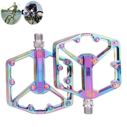 BALERP Mountainbike-Pedales Bicycle Pedals Aluminium Road Bike Mountain Bike Lightweight Pedal Flat Pedals for Road Bike, MTB, E-Bike (Color : Multi-Colored, Size : 3 Perrin Edition)