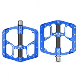 Zidao Mountainbike-Pedales Bike Pedal 3 Bearings 9 / 16 Mountain Bike Pedals High Strength Non-Slip Bicycle Pedals Surface for Road Bikes Flat Bike Pedal, Blau