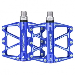 BONMIXC Ersatzteiles BONMIXC Fahrradpedale 9 / 16 Gewinde Abgedichtet Lager Ultraleichtgewicht Starke Struktur Mountainbike-Pedale Leichtmetall-Rennradpedale (Blau)