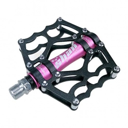 Canness Mountainbike-Pedales Canness Fahrrad Radfahren Bike Pedale Mountain Bike Pedal 1 Paar Aluminium-Legierung Antiskid Durable Fahrradpedale Oberfläche for Rennrad 8 Farben (SMS-CA120) Mountainbike Pedal (Color : Pink)