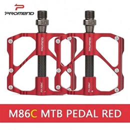 CHENGTAO Pedal Quick Release-Straßen-Fahrrad-Pedal-Anti-Rutsch-Ultra Mountain Bike Pedal Carbon-Faser-3 Bearings Pedale (Color : MTBRed)