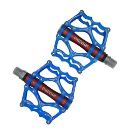 CMUNDLJQ Ersatzteiles CMUNDLJQ 9 / 16 Zoll Flat Fahrradpedale Robust rutschfest Pedale Plattformpedale Aus Hochwertiger Aluminiumlegierung Für MTB BMX Fahrrad Mountainbike Rennrad HD40 (Rot mit Blau)