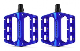 DARTMOOR Mountainbike-Pedales DARTMOOR Stream Pedale flach Alu Zyklus Unisex Erwachsene, Blau, 90 x 95 mm