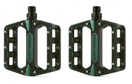 DARTMOOR Mountainbike-Pedales DARTMOOR Stream Pedale flach Aluminium MTB Unisex Erwachsene, Scout Green, 90 x 95 mm
