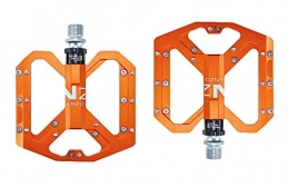 Denkqi Mountainbike-Pedales Denkqi Plattfuß Ultra Mountain Bike Pedale MTB CNC-Aluminiumlegierung Sealed 3 Lager Anti-Rutsch-Fahrradpedale Fahrradteile (Color : Orange)