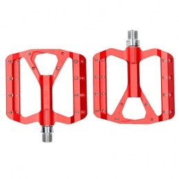 Dpofirs Ersatzteiles Dpofirs JT03 Fahrradpedale aus CNC-Aluminiumlegierung, ultraleichte schwenkbare Anti-Rutsch-Pedale für Mountainbikes, geeignet für die meisten Fahrräder(rot)