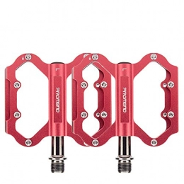 DYecHenG Mountainbike-Pedales DYecHenG Fahrradpedale Aluminiumlegierung Lager Lager Pedal Fahrräder Fahrradzubehör Fahrrad Mountainbike Pedal für Road Mountain MTB Bike (Color : Red, Size : One Size)